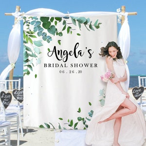 Custom Bridal Shower Backdrop bridal shower photo backdrop decor bridal shower tapestry backdrop sign