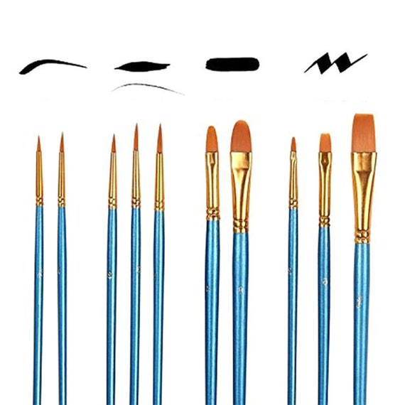 Watercolor Brushes 10 Paint Brushes Set Professional of different
