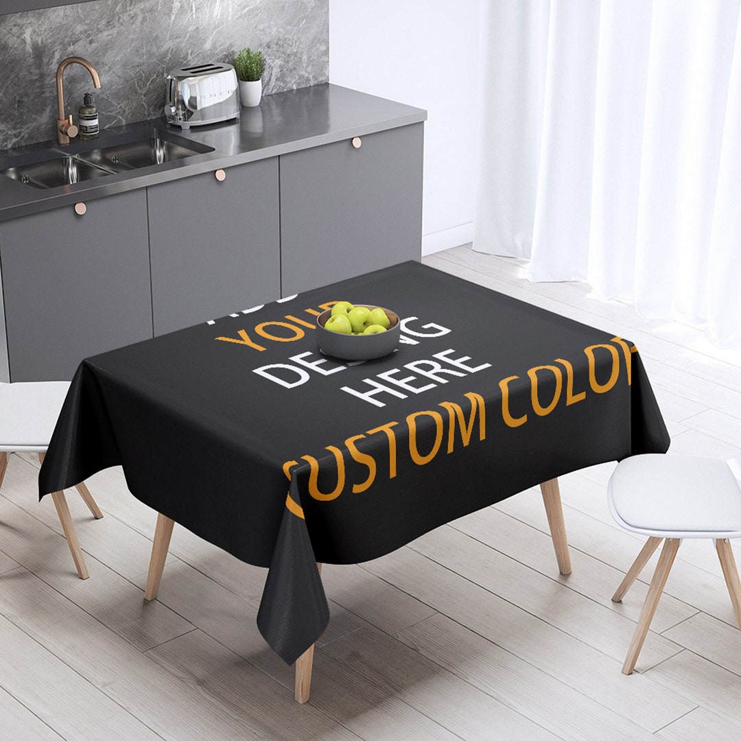 Custom tablecloth design your own table cloth personalized table throw