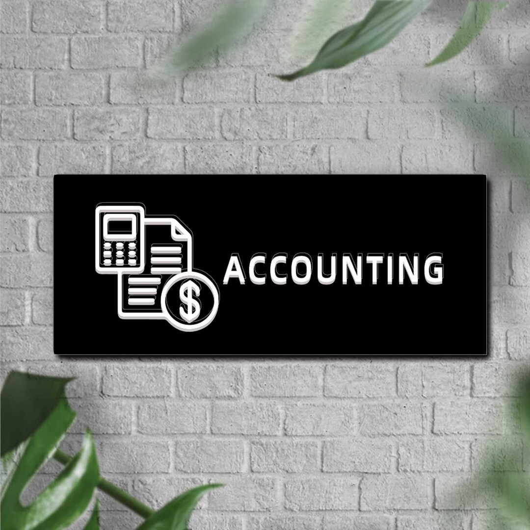 Accounting Sign,accounting Office Door Sign,acrylic Signage Wall Art,wall Decoration for