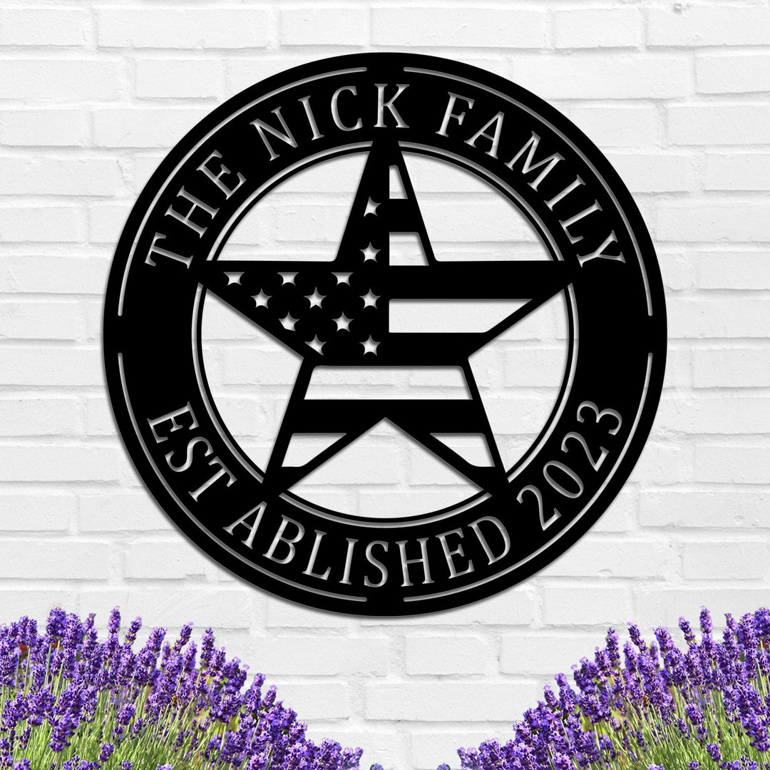 Personalized Patriotic Bow Metal Sign – 250 Years of Freedom, Custom Family Name USA Home Decoration main image 1