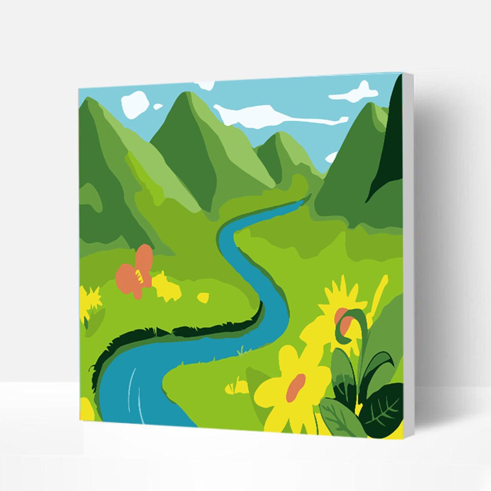 Paint by Numbers DIY Kit for Kids Beginnergreen Hills and Etsy