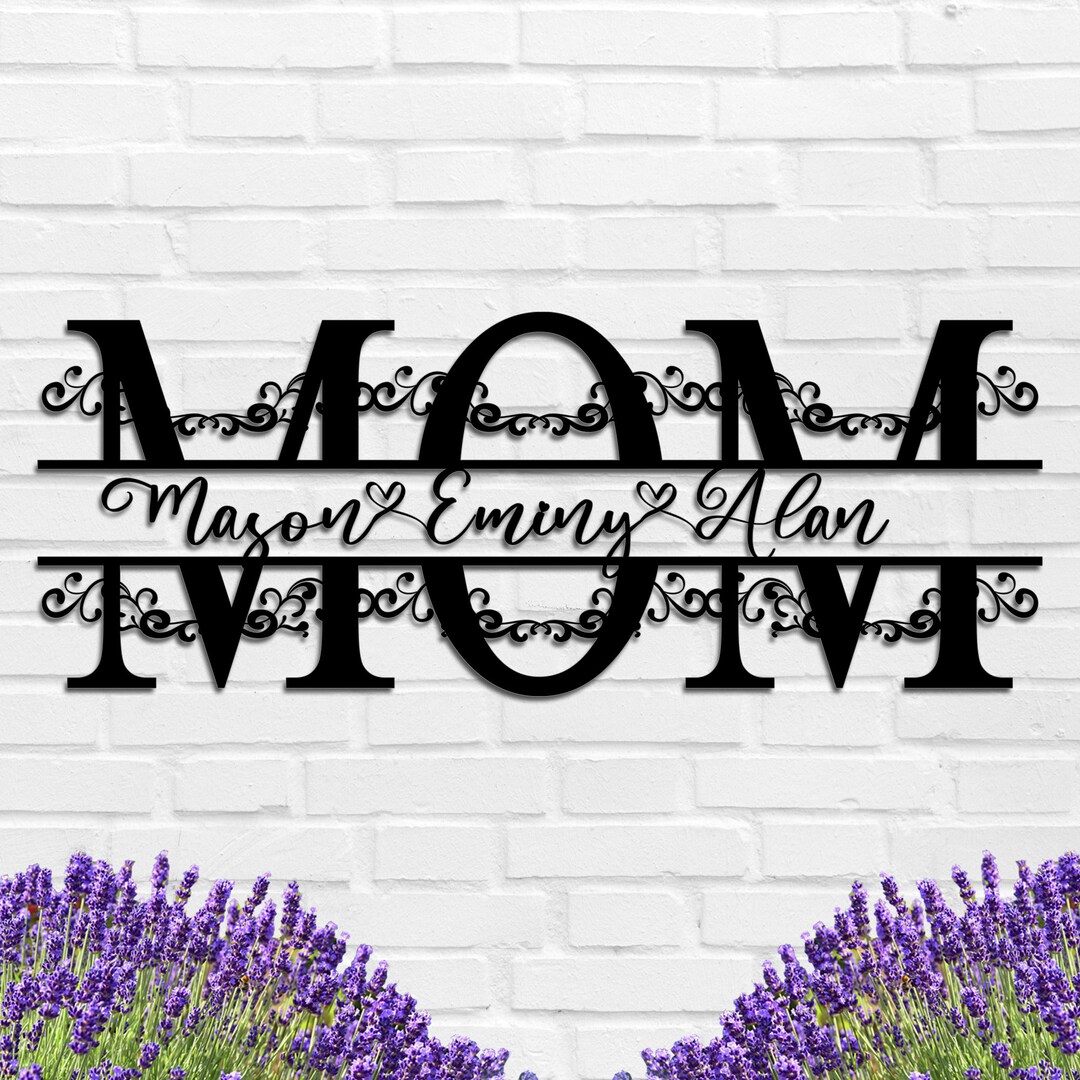 Mom Metal Sign Personalized Mom Metal Sign, Metal Monogram Sign,mother's Day Gift ...