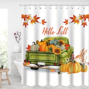 Thanksgiving Day shower curtain Waterproof Modern Fabric Bathroom Shower Curtains creative gift