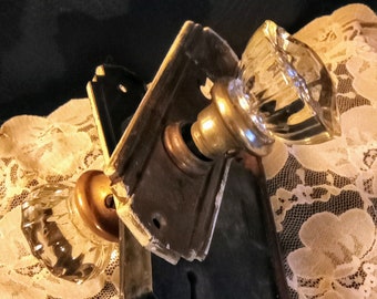 Antique Glass Door Knobs Set