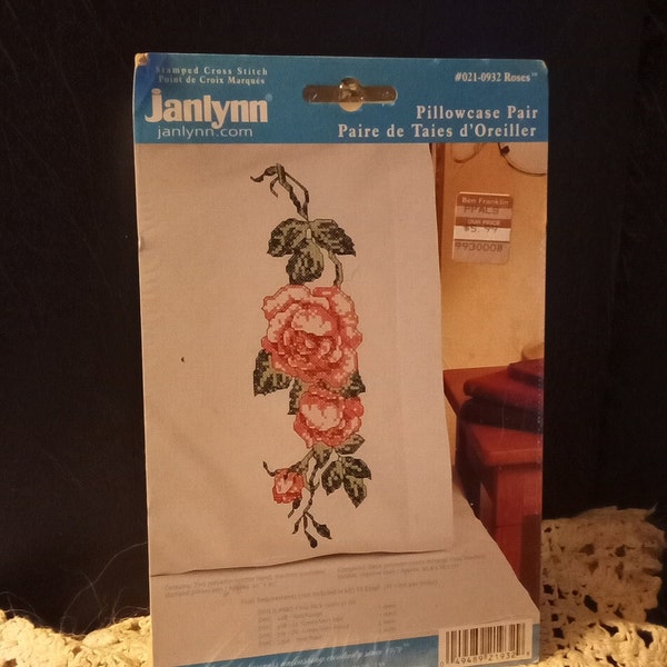 Janlynn Stamped Cross Stitch Pillowcase