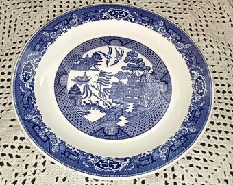 Willow Ware Royal China Chop Plate--Round Platter 12