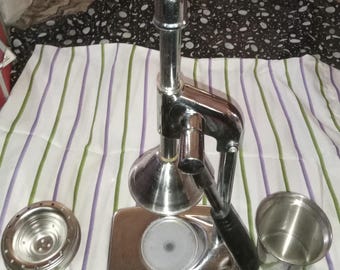 Vintage  Manual Stainless Steel Fruit Press-Juicer