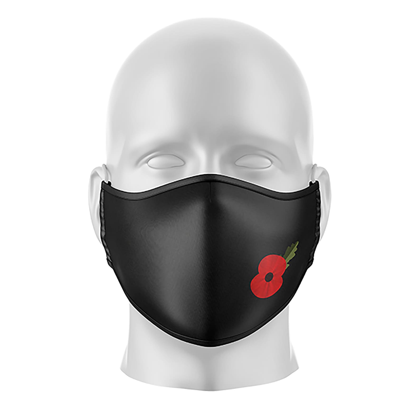 Black Poppy Face Mask Quality washable face covering with Etsy