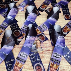 Custom Memorial Ribbons or Heavenly Birthday Ribbons