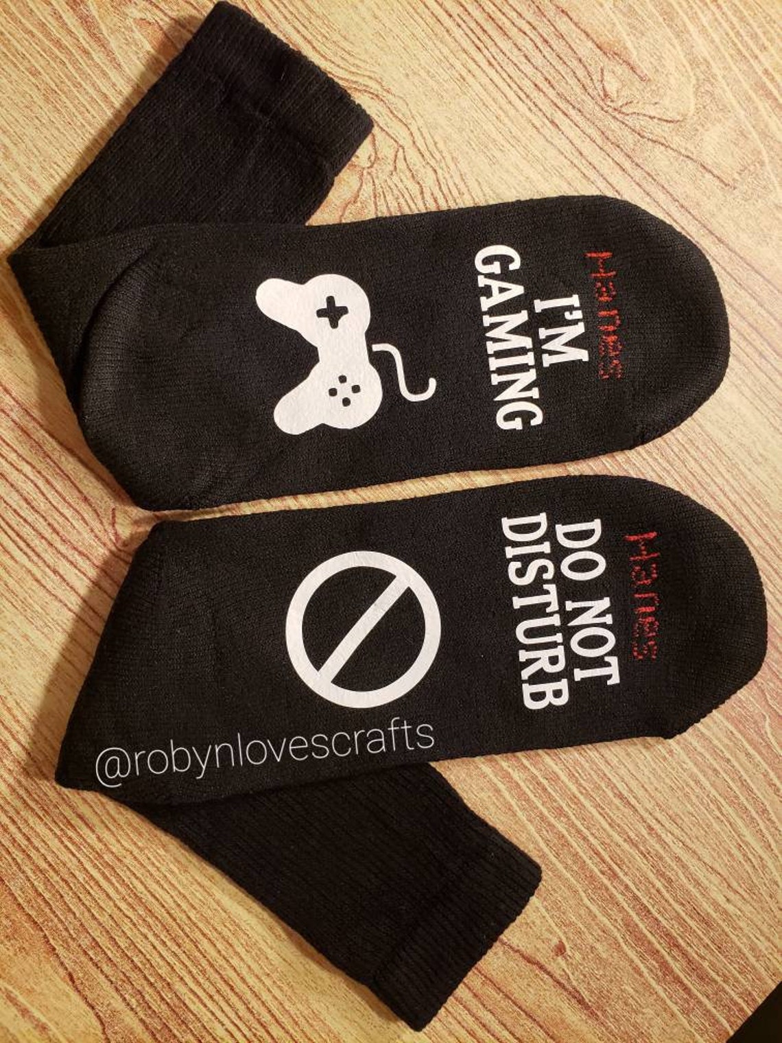 Gamer Crew Socks Black size 612 Etsy