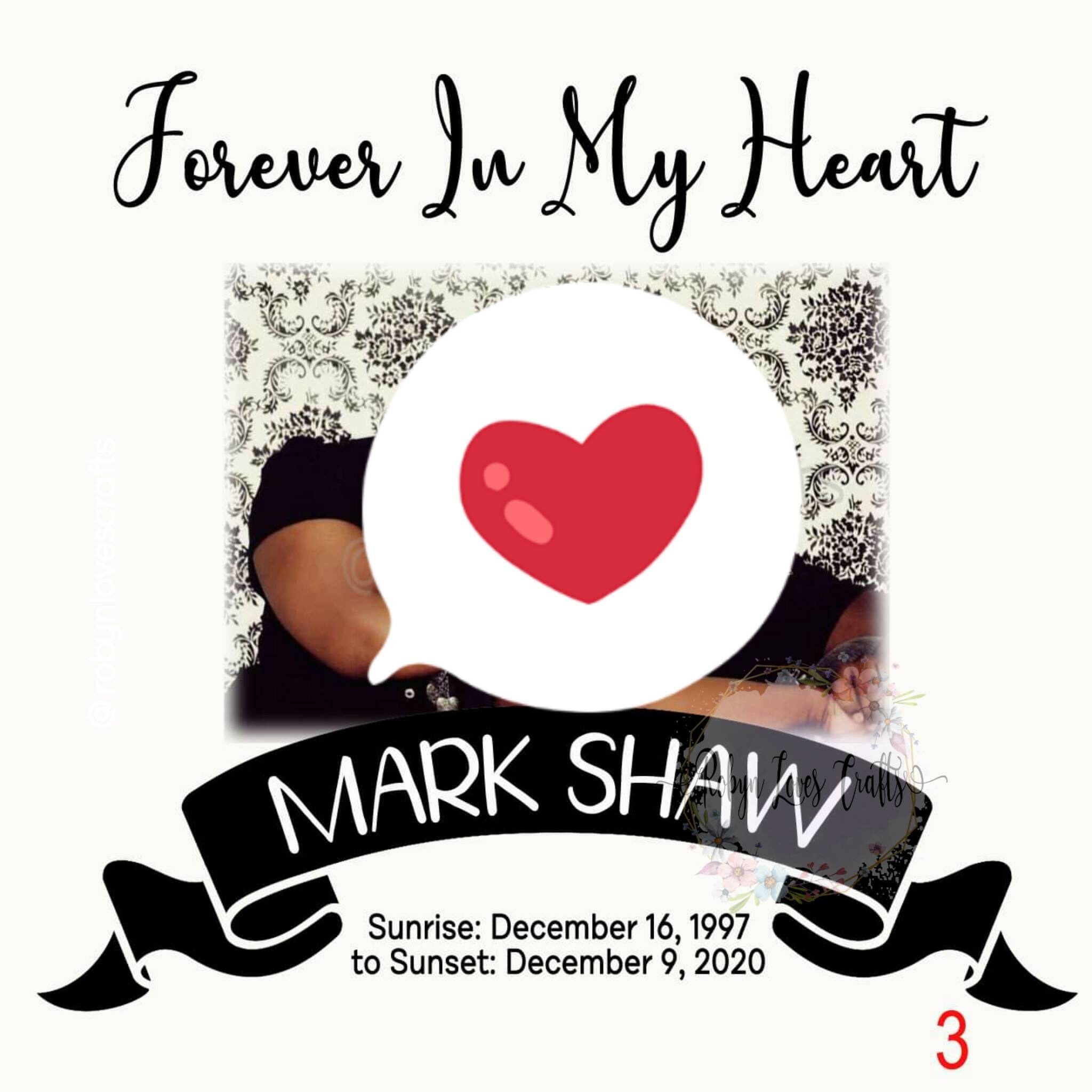 Memorial Pillow Forever in My Heart Etsy UK