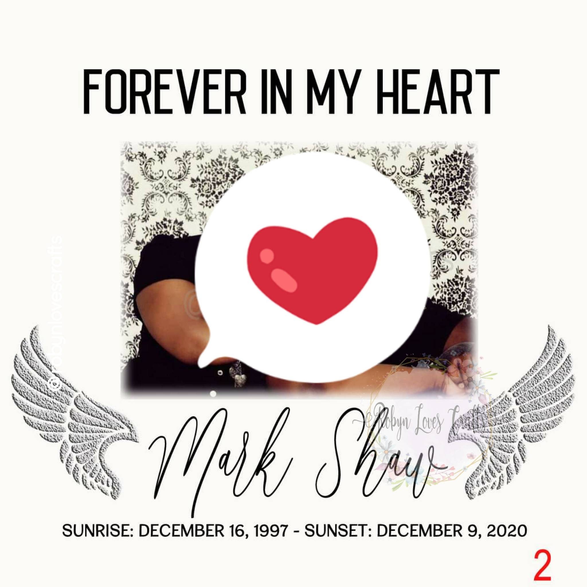 Memorial Pillow Forever in My Heart Etsy UK