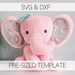Birth Stat Elephant SVG, Birth Announcement SVG, Birth Stats SVG, Baby Girl svg, Baby Stats Template svg, Welcome Baby svg, Newborn svg, dxf 