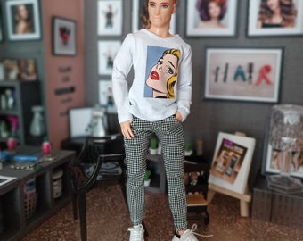 Shirt and pants for regular 11 inch 30cm male  dolls