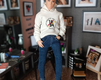 Hoodie and pants  for regular 11 inch 30cm male  doll