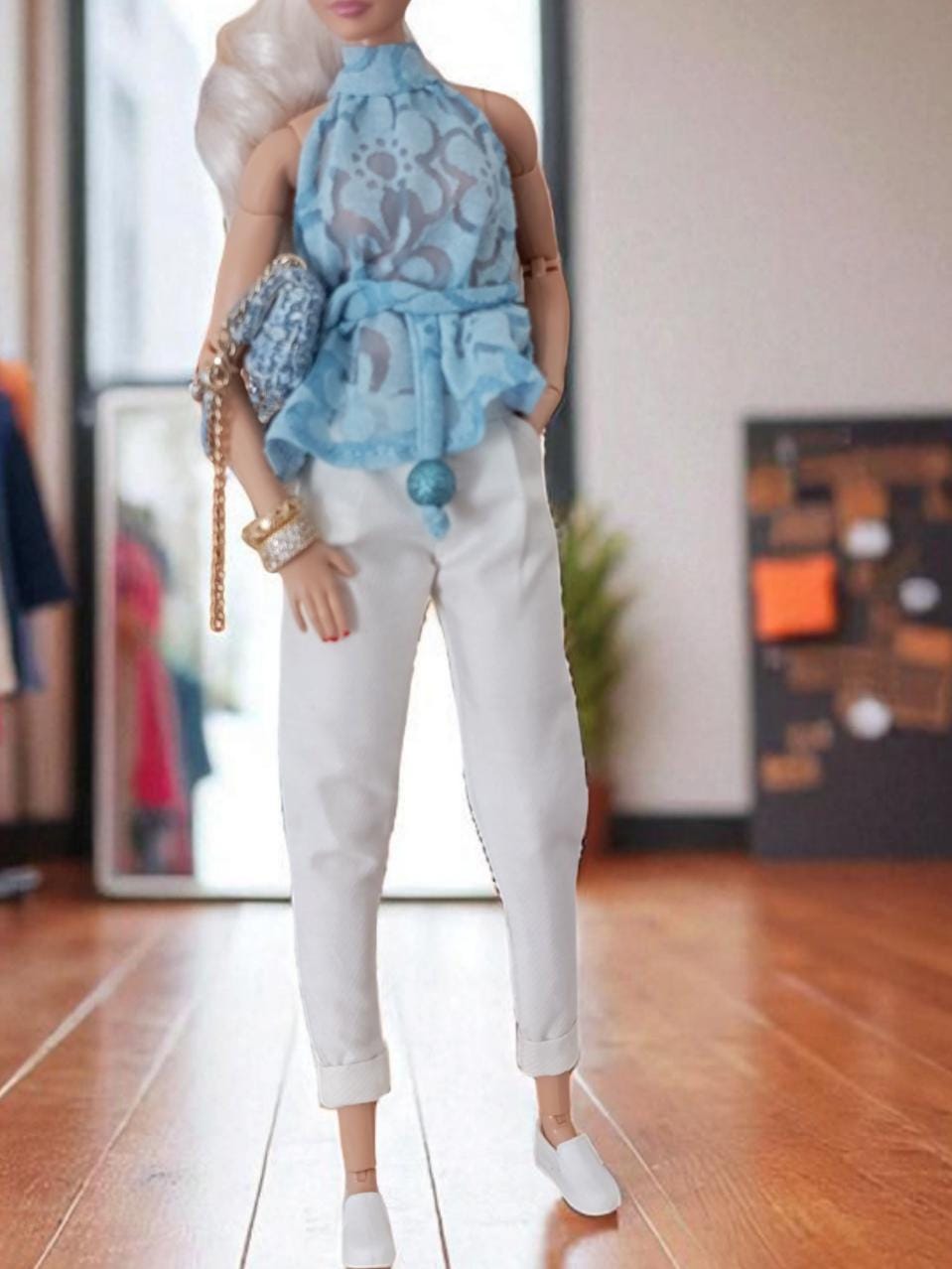 Shirt ,pants and bag for regular female 11 inch 30cm dolls