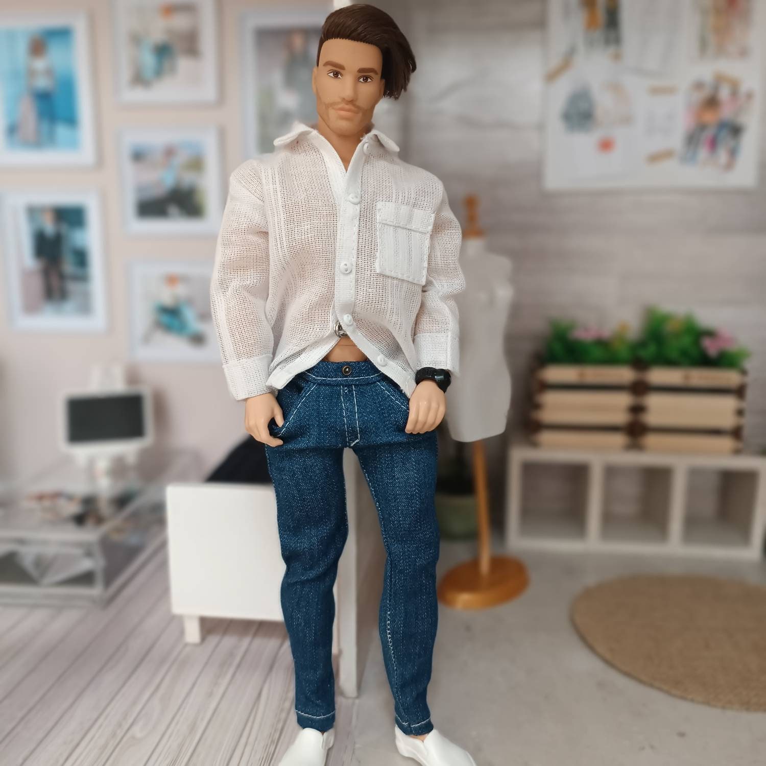 PDF 12 Ken Doll Clothes beau Comes Calling Vintage Pattern PDF