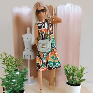 Dress and bag for regular 11 inch 30cm female  dolls