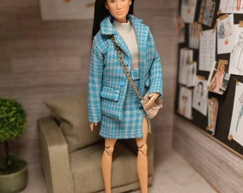 Jacket,top and skirt  for regular 11 inch 30cm female  dolls