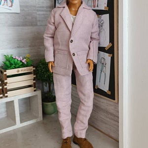 Chaqueta, pantalones y camisa para muñecos masculinos normales de 11 pulgadas y 30 cm.