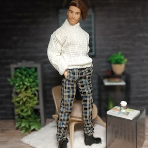 Sweater and pants for muscular male 11inch 30 cm dolls