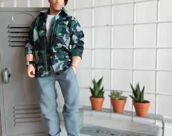 Shirt, t-shirt, watch ,pants and shorts for muscular 11 inch 30cm male  dolls