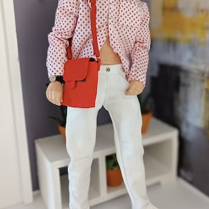 Shirt ,pants and watch  for muscular 11 inch 30cm male  dolls