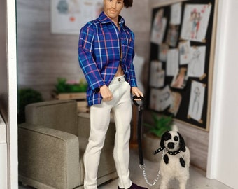 Shirt and pants  for muscular male 11inch 30 cm dolls