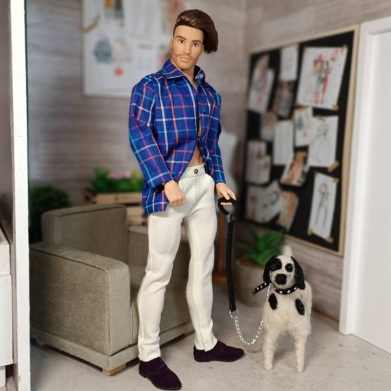High Quality Male Outfit For 1/6 Ken Doll Clothes Sweater Pants