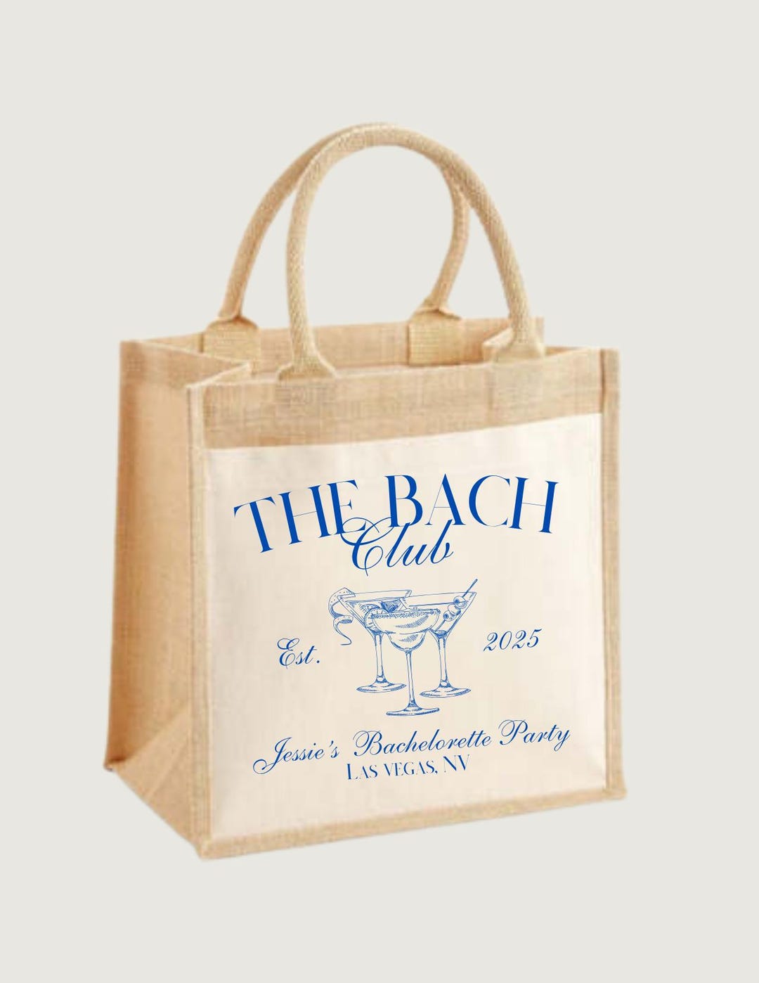 Custom Bachelorette Tote - Personalized Burlap Tote Bags - Beach Bags ...