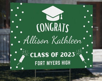 Graduation Party Decorations 2024 Graduation Yard Sign Graduation Announcement Personalized Graduation Gifts for Her College High School