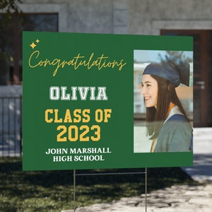 Graduation Decorations 2025 Graduation Party Yard Sign High School College Graduation Gift for Her Personalized Graduation Announcement Sign