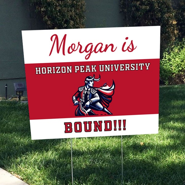 Custom College Bound Yard Sign, Personalized College Sign, College Garden Sign, College Bound Signs, Personalized College Lawn Sign, 2024