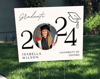 Graduation Yard Sign Graduation Decor Class of 2024 Personalized High School Graduation College Graduation Lawn Sign Custom Graduation Gifts