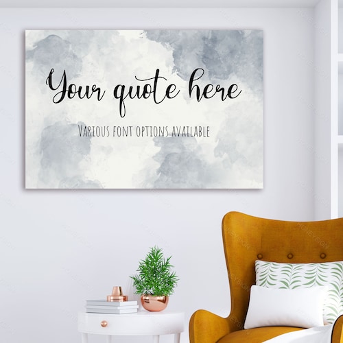 Custom Canvas Quote Sign Personalized Wall Art Etsy