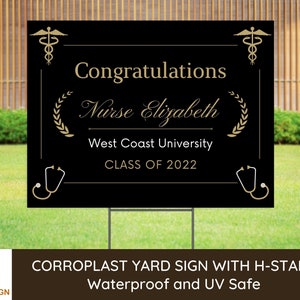 Nurse Graduation Party Decorations, Class of 2025 Graduation Yard Sign, Nurse Grad Party, Bachelor Degree Nurse, RN Nursing Graduation Decor