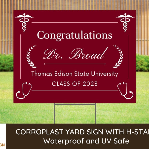 Doctor Graduation Party Decorations, Doctor Graduation Yard Sign, Doctor Grad Party, 2024 Doctor Graduation Decor, Congrats Grad Gift