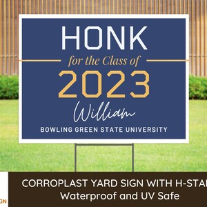 Honk for the Class of 2025 Graduation Yard Sign Personalized High School College Graduation Party Decorations Graduation Decor Grad Party