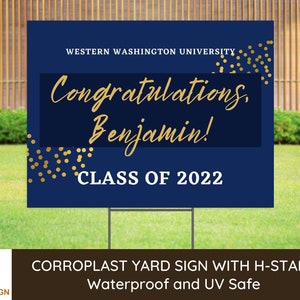 Graduation Gift, Personalized High School College Graduation Decor, Custom 2025 Graduation Party Lawn Decorations, Congrats Grad Yard Sign