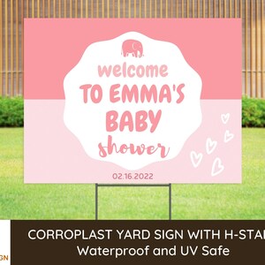 Baby Shower Yard Sign, Personalized Baby Shower Welcome Sign, Baby Shower Outdoor Decorations, Baby Shower Themes For Girls