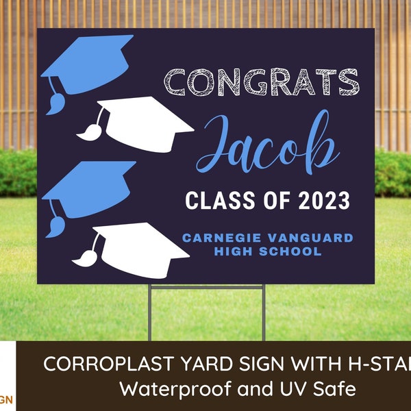 Class of 2024 Sign Graduation Yard Sign Personalized College Graduation Signs Custom Lawn Decorations Graduation Party Graduation Parade