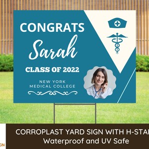 Nurse Grad Party Yard Sign, Nurse Graduation Party Decorations, Class of 2025, Bachelor Degree Nurse, RN Nursing Graduation Decor