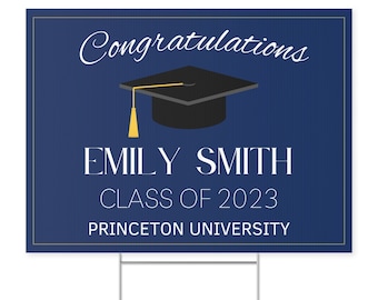Congrats Graduation Yard Sign Personalized Graduation Sign Congrats Grad Yard Sign Decor Name Sign College Graduation Party Decorations Gift