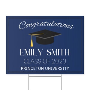 Congrats Graduation Yard Sign Personalized Graduation Sign Congrats Grad Yard Sign Decor Name Sign College Graduation Party Decorations Gift