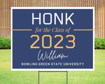 Honk for the Class of 2026 Graduation Yard Sign Personalized High School College Graduation Party Decorations Graduation Decor Grad Party