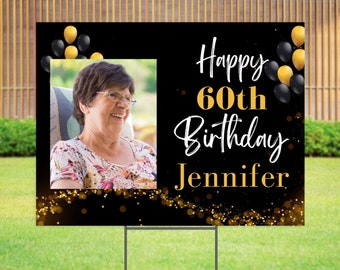 60th Birthday Decoration Yard Sign, Personalized 60th Birthday Decoration for Men, 60th Birthday Party Favors, 60th Birthday Gift for Women