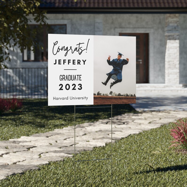 Graduation Yard Sign With Stake Personalized High School Graduation ...