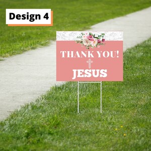 "Thank You Jesus" Hofschild Aus Coroplast – Doppelseitig, Wetterfest, 35,6x25,4 Cm Mit Metallheringen