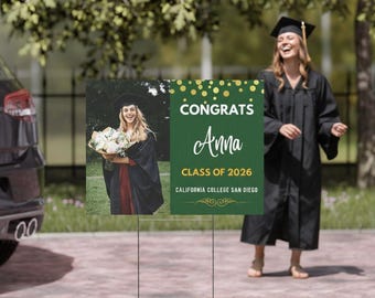 Graduation Yard Sign Graduation Party Decorations College Graduation Gifts Graduation Announcement Decor High School Graduation Gifts Custom